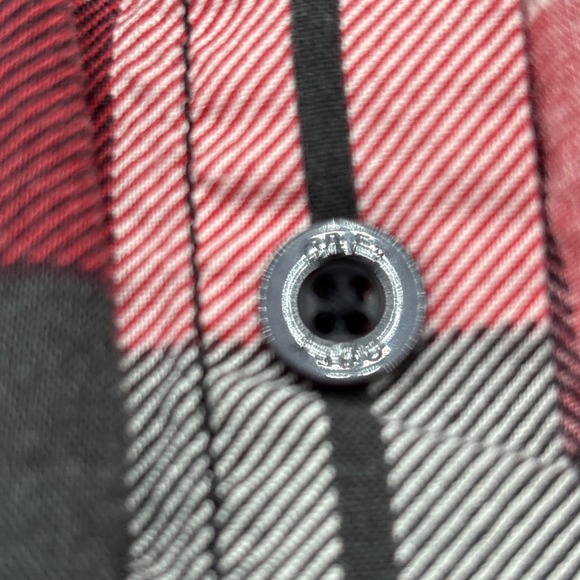 Obey‎ Flannel Shirt Button Down Mens Size Medium Red Checkered Long Sleeve - Picture 6 of 15